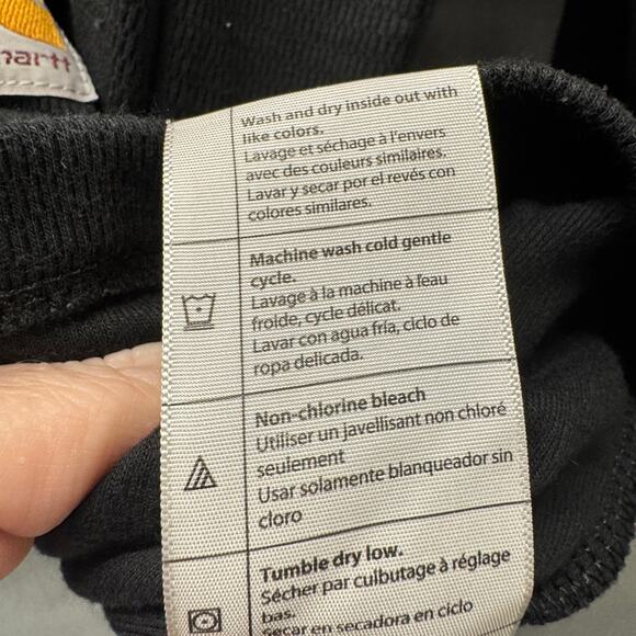 Carhartt 1/2 Zip Thermal Mens 2XL Black Heavyweight Pullover Long Sleeve - Picture 7 of 7